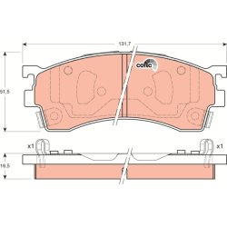 Brake Pad Set TRW GDB3192 OE Ref GBYH3328ZA