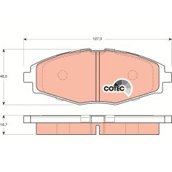 Brake Pad Set TRW GDB3195 OE Ref 96426043