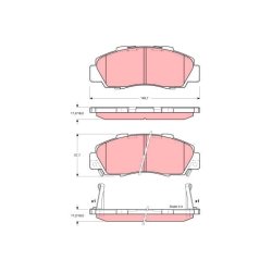 Brake Pad Set TRW GDB3196 OE Ref 45022-S1A-E20