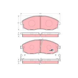 Plaquettes de frein TRW GDB3201 pour HYUNDAI, JAC OE 58101-4AA11