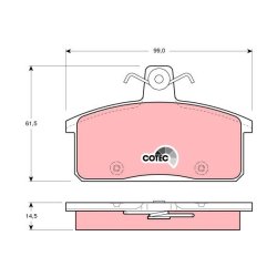 Brake Pad Set TRW GDB3202 OE Ref 00000A00154
