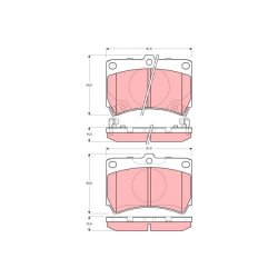 Jeu de plaquettes de frein TRW GDB3206 pour KIA, MAZDA RIO, DEMIO OE DCY0-33-23ZA