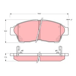 Brake Pad Set TRW GDB3207 OE Ref 04465-44020