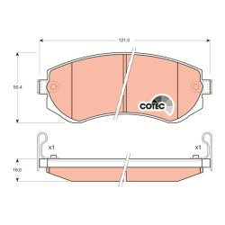 Brake Pad Set TRW GDB3208 OE Ref 44080-VB225