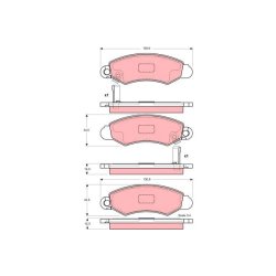 Brake Pad Set TRW GDB3215 OE Ref 55200-80E10-000