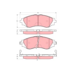 Brake Pad Set TRW GDB3216 OE Ref 96253382