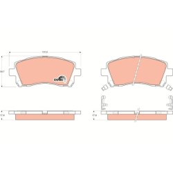 Brake Pad Set TRW GDB3217 OE Ref 26296AE210