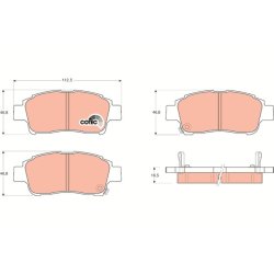 Brake Pad Set TRW GDB3218 OE Ref 04465-52130