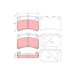 Brake Pad Set TRW GDB3219 OE Ref 04491B2120
