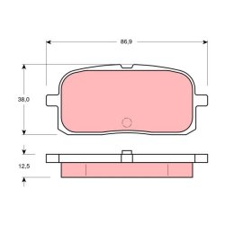 Brake Pad Set TRW GDB3225 OE Ref 04466-16010