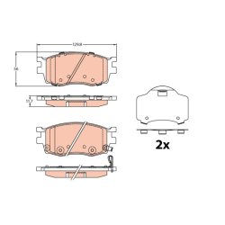 Brake Pad Set TRW GDB3226 OE Ref 04465-50220