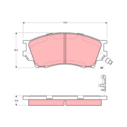 Plaquettes de frein TRW GDB3230 pour EUNOS, FORD, MAZDA OE TCY23323Z