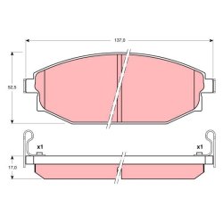 Plaquettes de frein TRW GDB3232 pour HYUNDAI, MITSUBISHI, TOYOTA