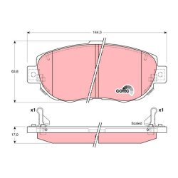 Brake Pad Set TRW GDB3235 OE Ref T4146