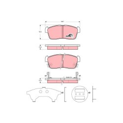 Brake Pad Set TRW GDB3236 OE Ref 04491-97402