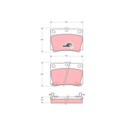 Brake Pad Set TRW GDB3239 OE Ref MR307249
