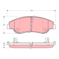 Plaquettes de frein TRW GDB3241 pour KIA RETONA, SPORTAGE OE 0K045-3323Z
