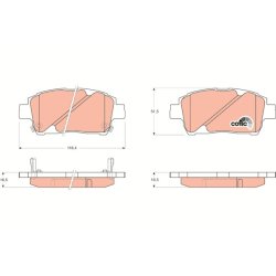 Brake Pad Set TRW GDB3242 OE Ref 04465-52021