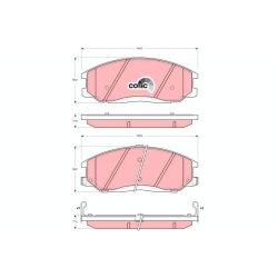 Brake Pad Set TRW GDB3244 OE Ref 58101-3AA10
