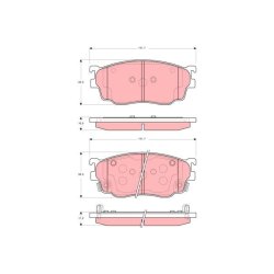 Brake Pad Set TRW GDB3253 OE Ref G1YC3328ZA