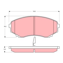 Brake Pad Set TRW GDB3255 OE Ref LCY43323ZB