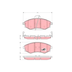 Brake Pad Set TRW GDB3256 OE Ref 58101-29A50