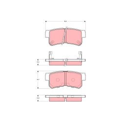 Brake Pad Set TRW GDB3258 OE Ref 58302-3AA20