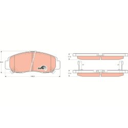 Brake Pad Set TRW GDB3268 OE Ref 45022-SJF-305