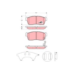 Brake Pad Set TRW GDB3276 OE Ref 55102-80G00-000