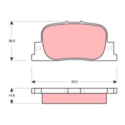 Brake Pad Set TRW GDB3278 OE Ref 04466-32040