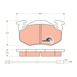 Plaquettes de frein TRW GDB328 pour FORD, RENAULT OE 7701202891 TRW