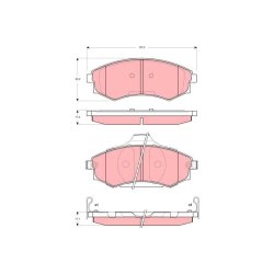 Brake Pad Set TRW GDB3283 OE Ref 58101-29A70