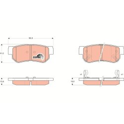 Brake Pad Set TRW GDB3284 OE Ref 58302-38A30