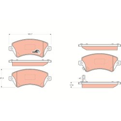 Brake Pad Set TRW GDB3288 OE Ref 04465-02130