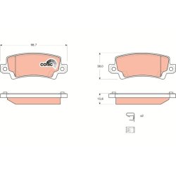 Brake Pad Set TRW GDB3289 OE Ref 04466-02020