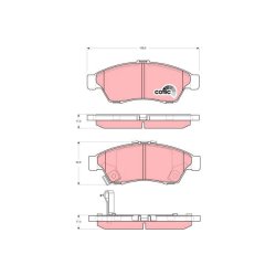 Brake Pad Set TRW GDB3290 OE Ref 55810-54G61-000