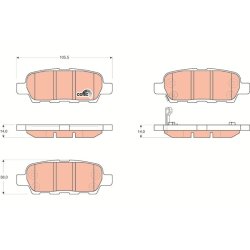 Brake Pad Set TRW GDB3294 OE Ref 44060-EG085