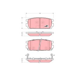 Brake Pad Set TRW GDB3296 OE Ref 58302-H1A00