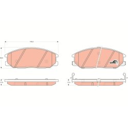 Brake Pad Set TRW GDB3297 OE Ref 41060-MB225
