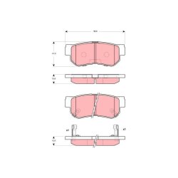 Brake Pad Set TRW GDB3298 OE Ref 58302-3CA20