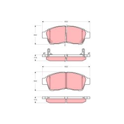 Brake Pad Set TRW GDB3300 OE Ref 04465-12593