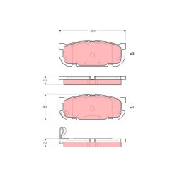 Brake Pad Set TRW GDB3303 OE Ref N0Y72648ZA