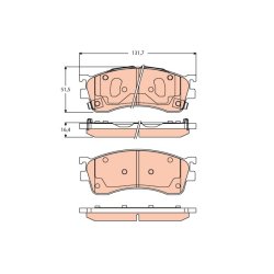 Brake Pad Set TRW GDB3304 OE Ref BLYM3323Z