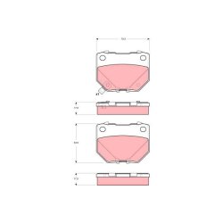 Brake Pad Set TRW GDB3308 OE Ref 26696FE070