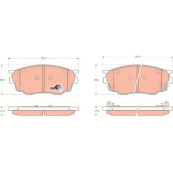 Brake Pad Set TRW GDB3309 OE Ref GJYC3328Z