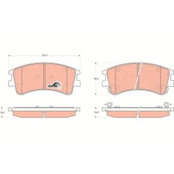 Brake Pad Set TRW GDB3310 OE Ref GJYF3328ZE
