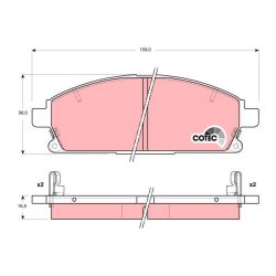Brake Pad Set TRW GDB3312 OE Ref 41060-0W786