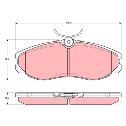 Jeu de plaquettes de frein TRW GDB3313 pour NISSAN TERRANO OE 41060-9G526