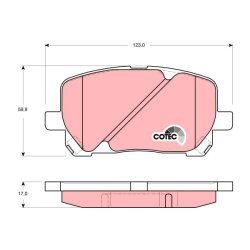 Brake Pad Set TRW GDB3315 OE Ref 04465-44090