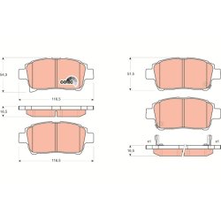 Brake Pad Set TRW GDB3317 OE Ref 04465-47050